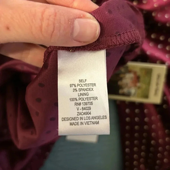 Honey and Rosie Girl’s Burgundy High Neck Dress - Picture 6 of 7